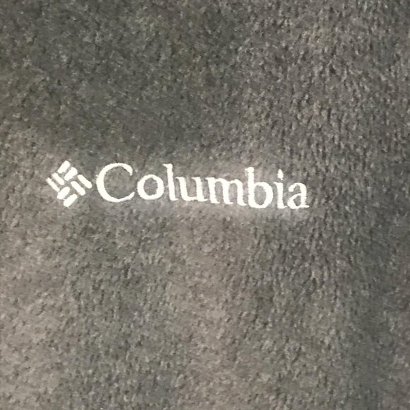 Columbia Vest Mens Medium Gray Fleece Full Zip Outdoors Hiking Sleeveless Jacket - Picture 2 of 7